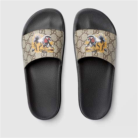 gucci supreme men sandals|men's Gucci slides size 13.